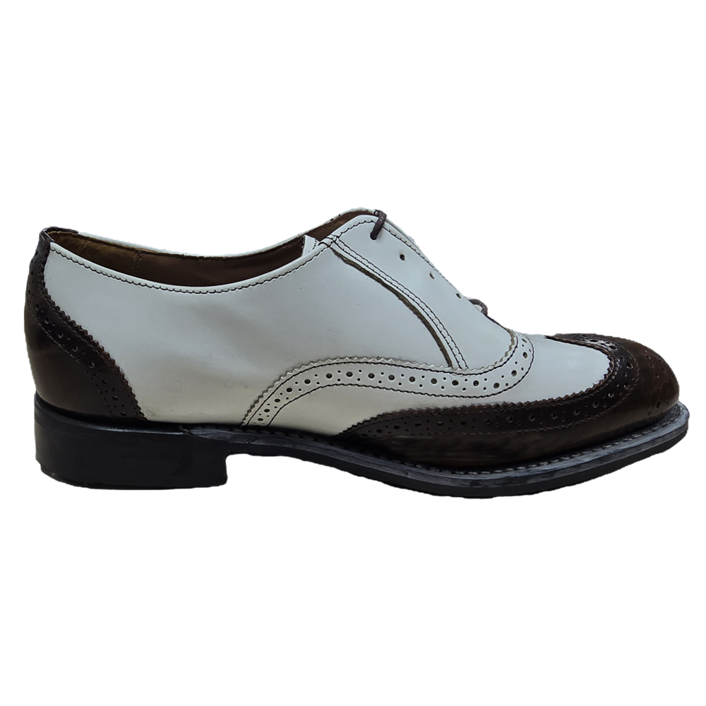 12 MNS FORMAL SHOE BISHOP WELTS WALNUT/WHITE - Image 1